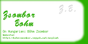 zsombor bohm business card