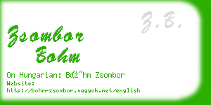 zsombor bohm business card